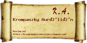 Krompaszky Aurélián névjegykártya